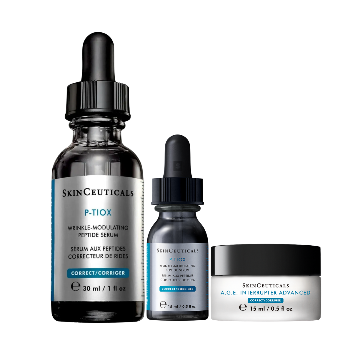 SkinCeuticals Plump Double Up Bundle with P-TIOX 30ml, P-TIOX 15ml and A.G.E. Interrupter Advanced 15ml