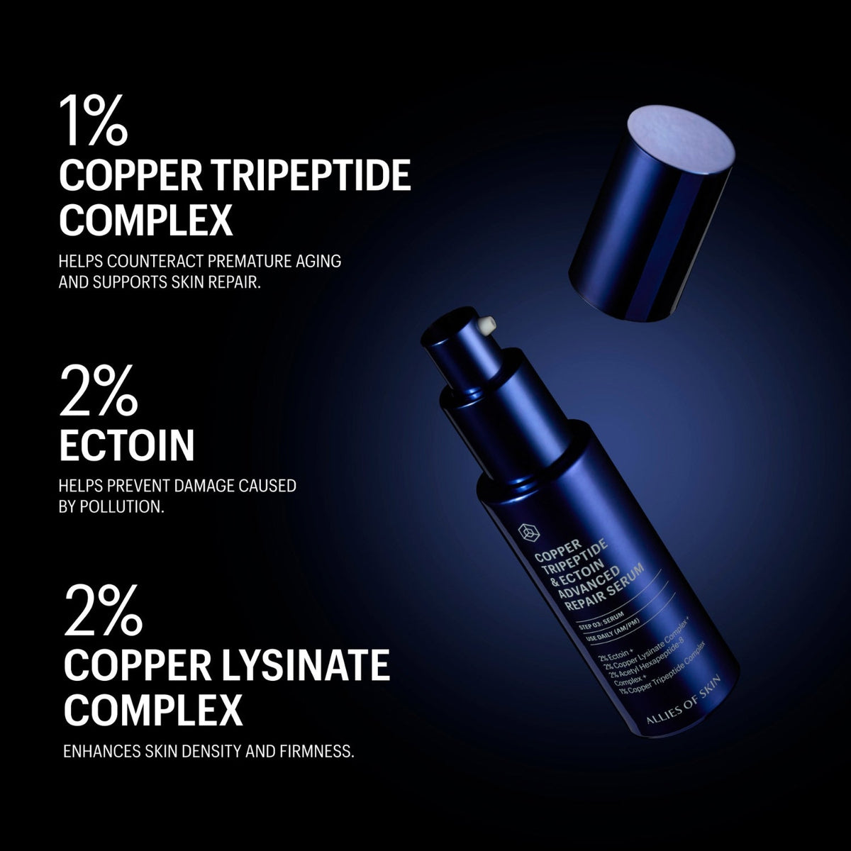 Allies of SkinAllies of Skin Copper Tripeptide & Ectoin Advanced Repair Serum 30mlSkinShop