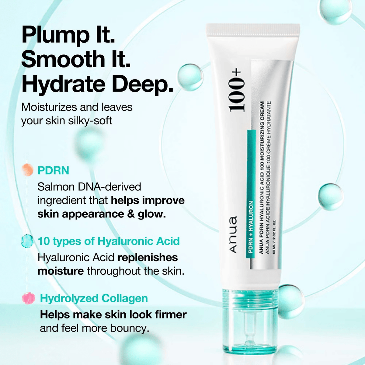 AnuaAnua PDRN Hyaluronic Acid 100 Moisture Cream 60mlSkinShop