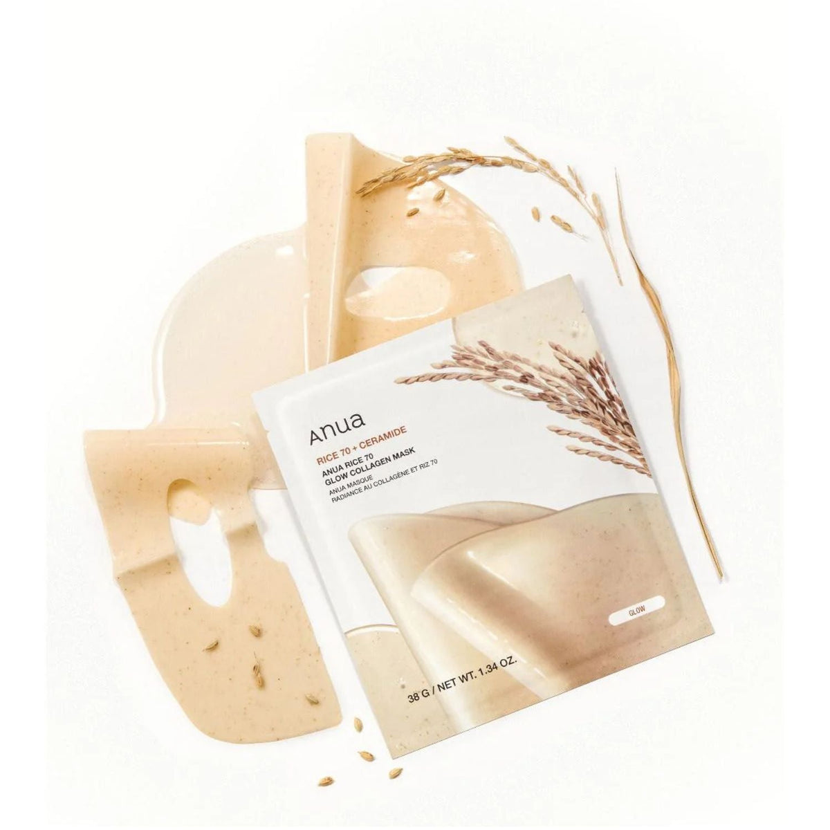 AnuaAnua Rice Water + Collagen Hydrogel Mask (4 pack)SkinShop