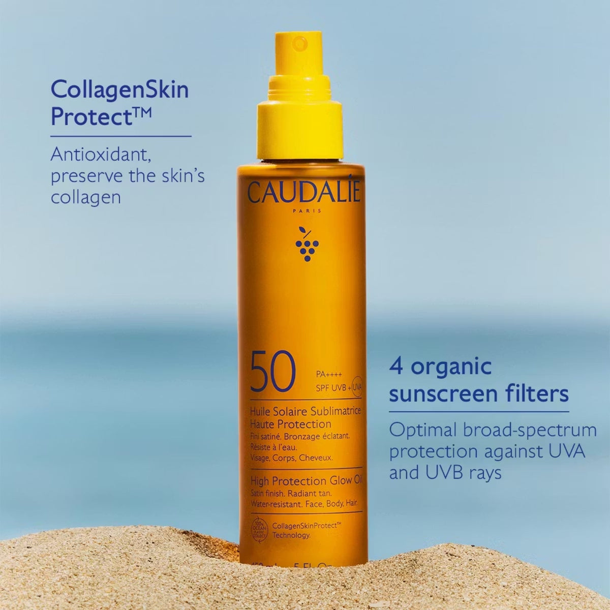 CaudalieCaudalie High Protection Glow Oil SPF50 150mlSkinShop