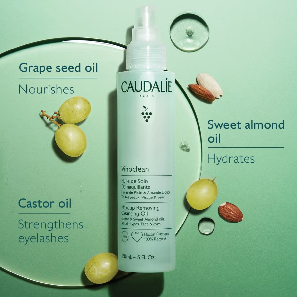 CaudalieCaudalie Vinoclean Makeup Removing Cleansing Oil 150mlSkinShop