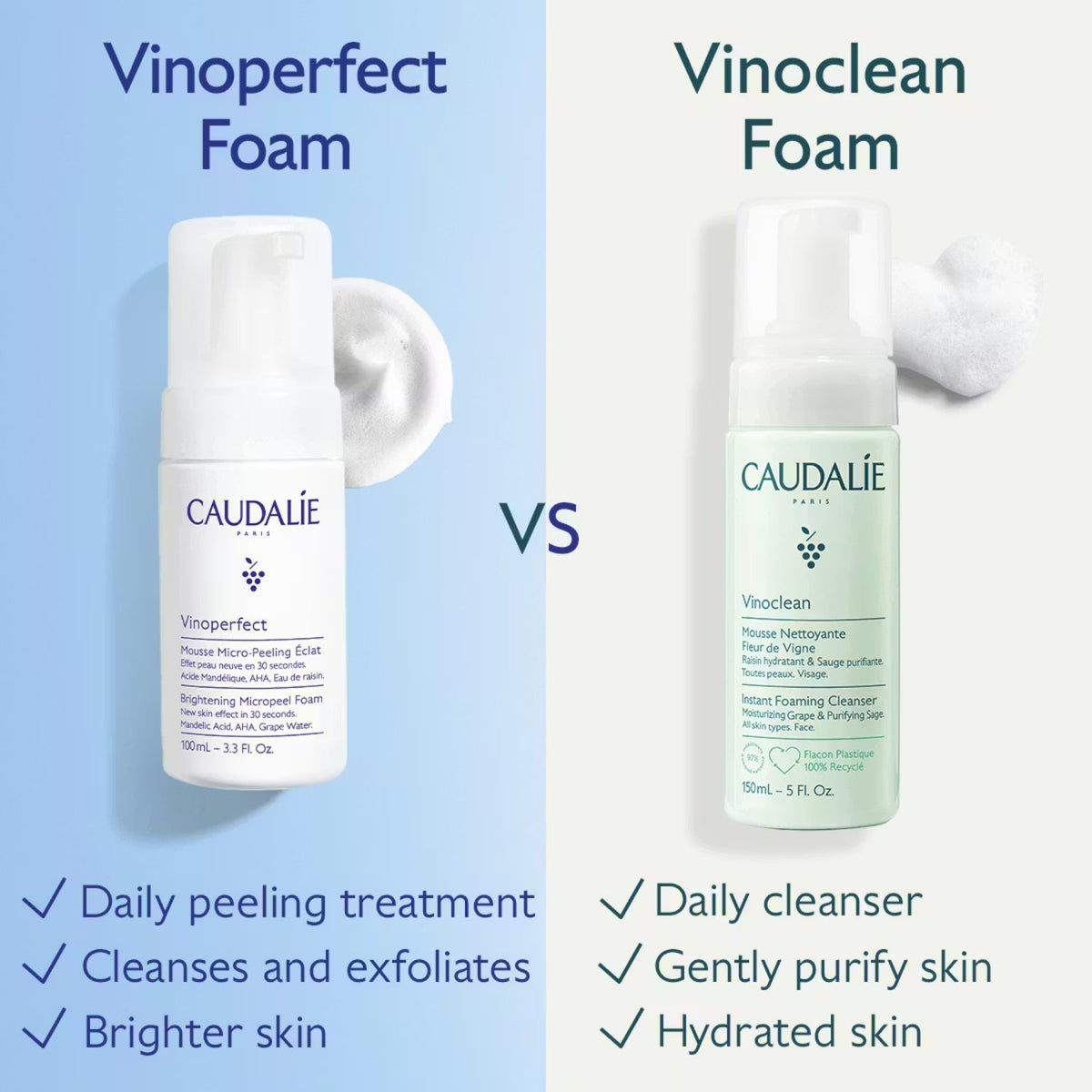 CaudalieCaudalie Vinoperfect Brightening Micropeel Foam 100mlSkinShop