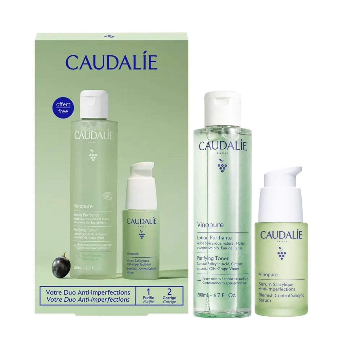 CaudalieCaudalie Vinopure Set Serum & TonerSkinShop