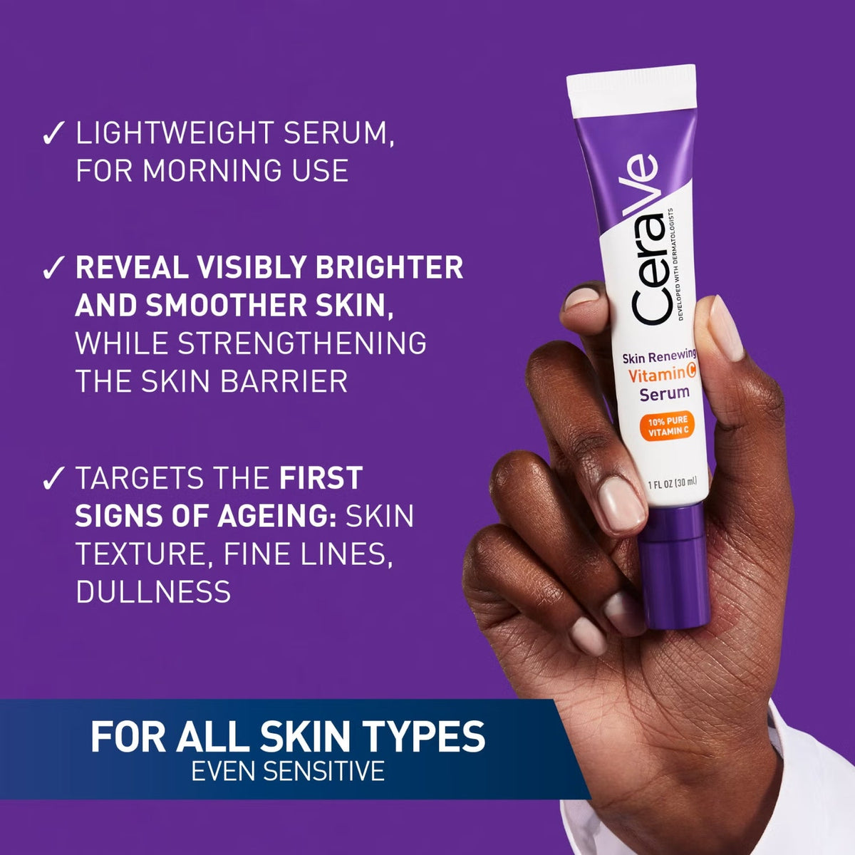CeraVeCeraVe Skin Renewing 10% Pure Vitamin C Serum 30mlSkinShop