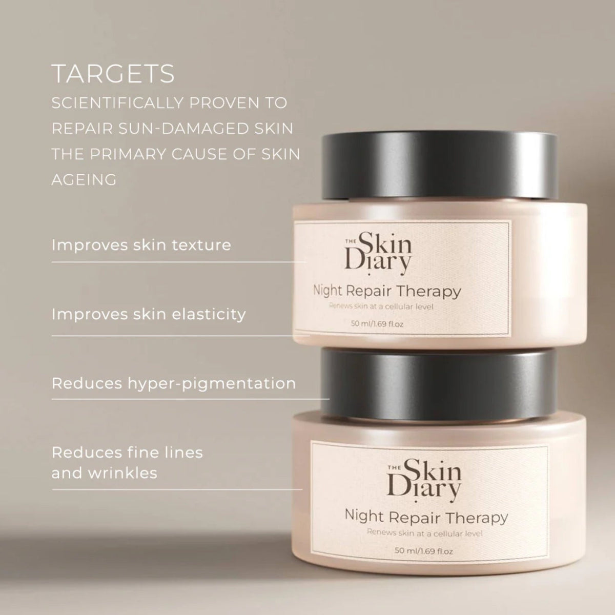The Skin DiaryThe Skin Diary Night Repair Therapy 50mlSkinShop