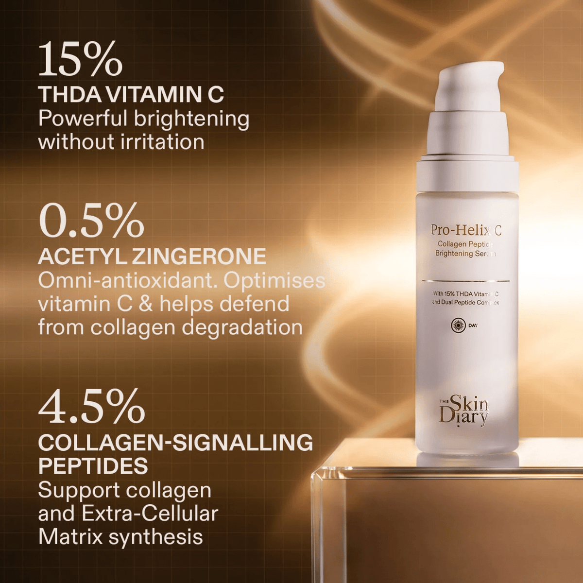 The Skin Diary Pro-Helix C Collagen Peptide Brightening Serum 30ml SkinShop