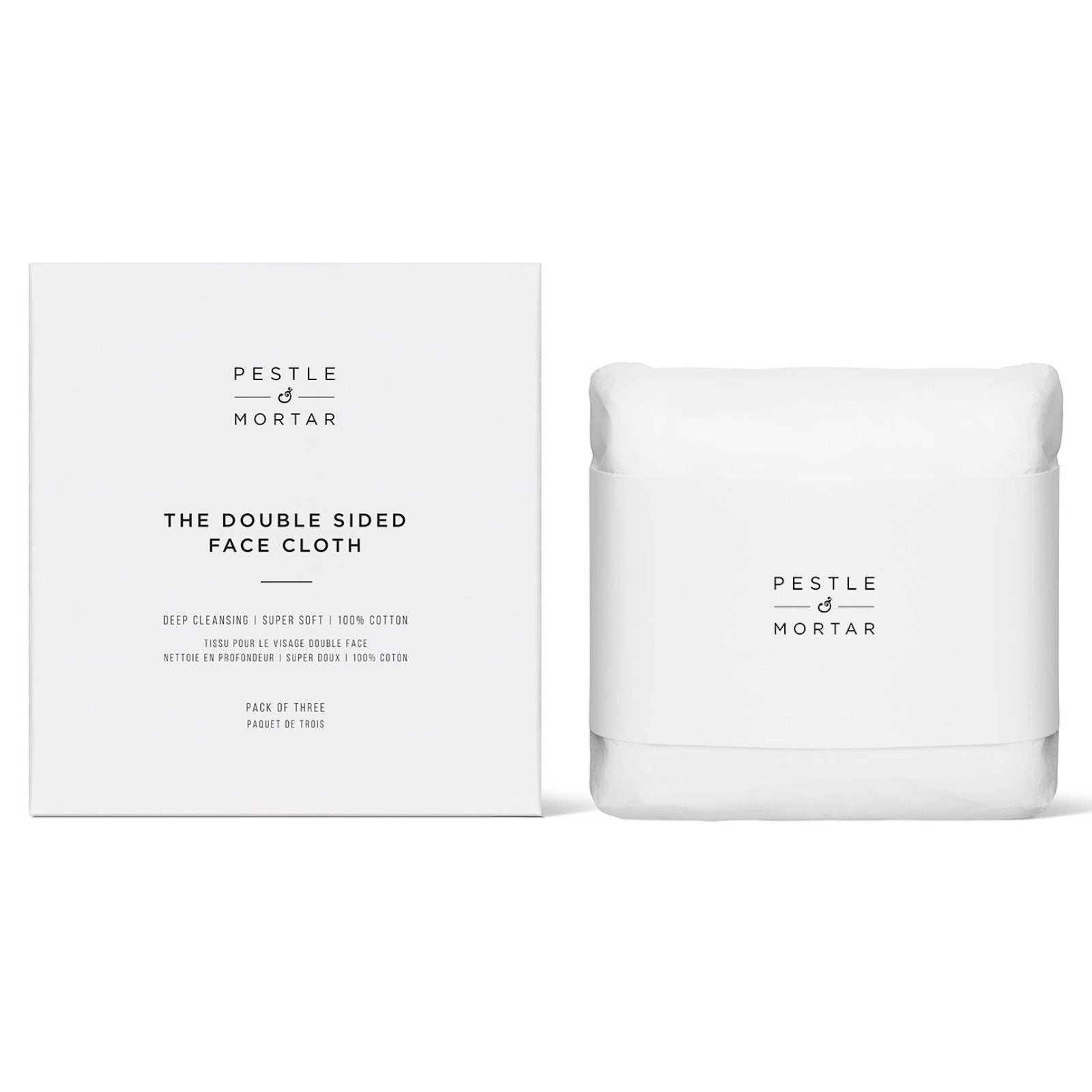 Pestle & Mortar Pestle & Mortar | Double Sided Face Cloths - SkinShop