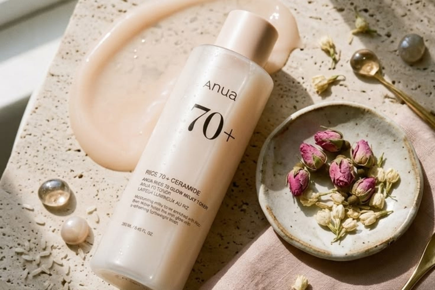 Korean skincare Ireland - Anua product flat lay