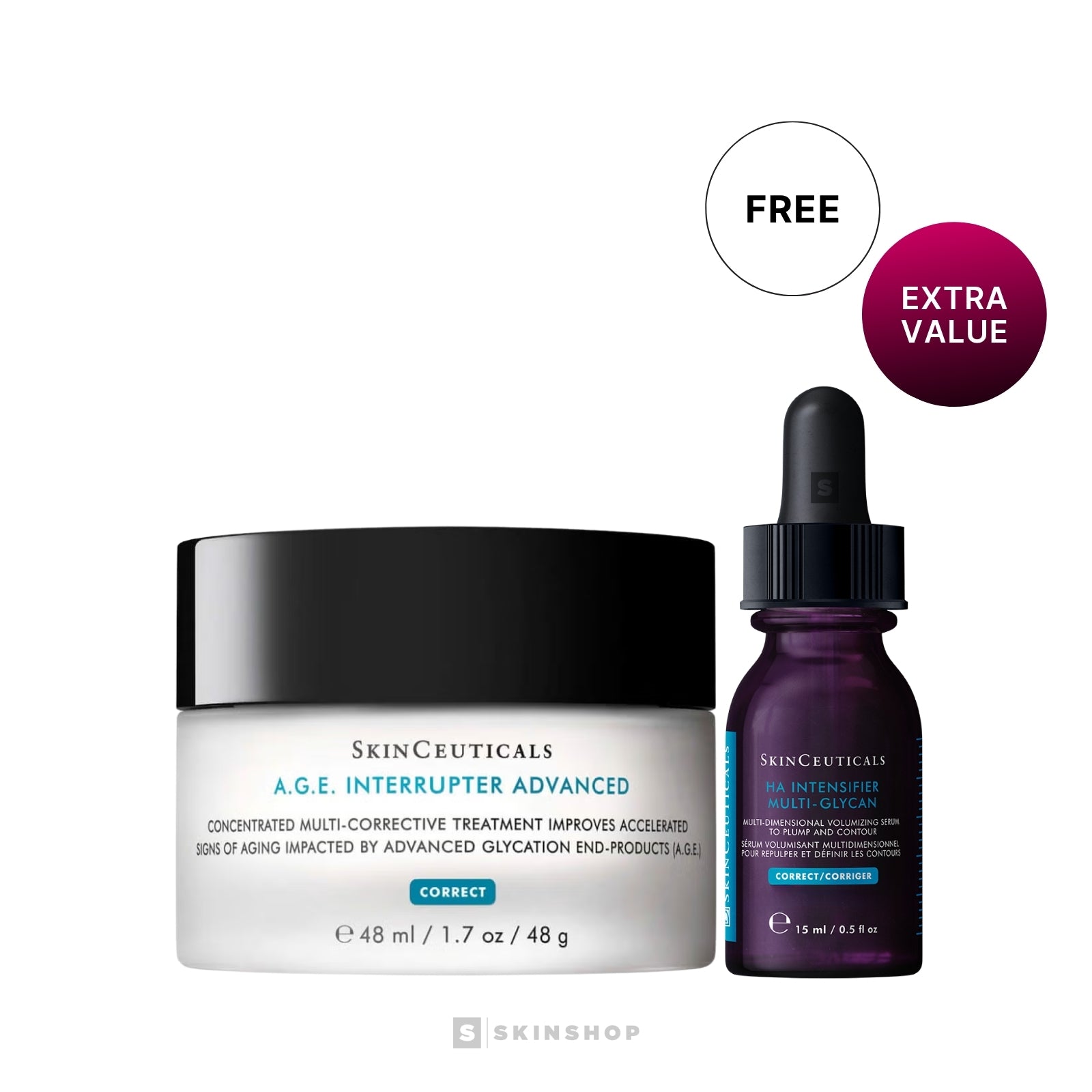SkinCeuticals | A.G.E Interrupter Advanced + HA Intensifier Multi Glycan Duo Bundle