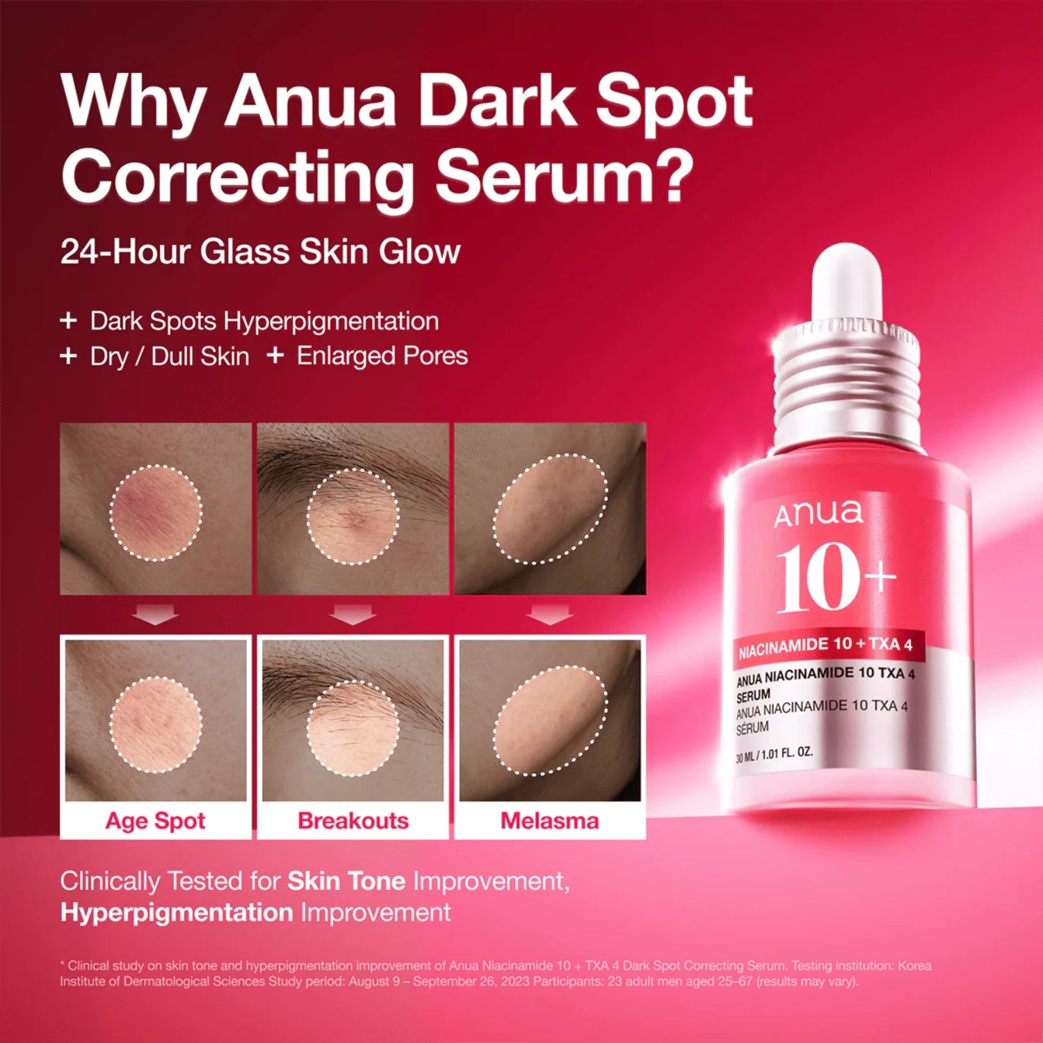 Anua Niacinamide 10% + TXA 4% Dark Spot Correcting Serum 30ml