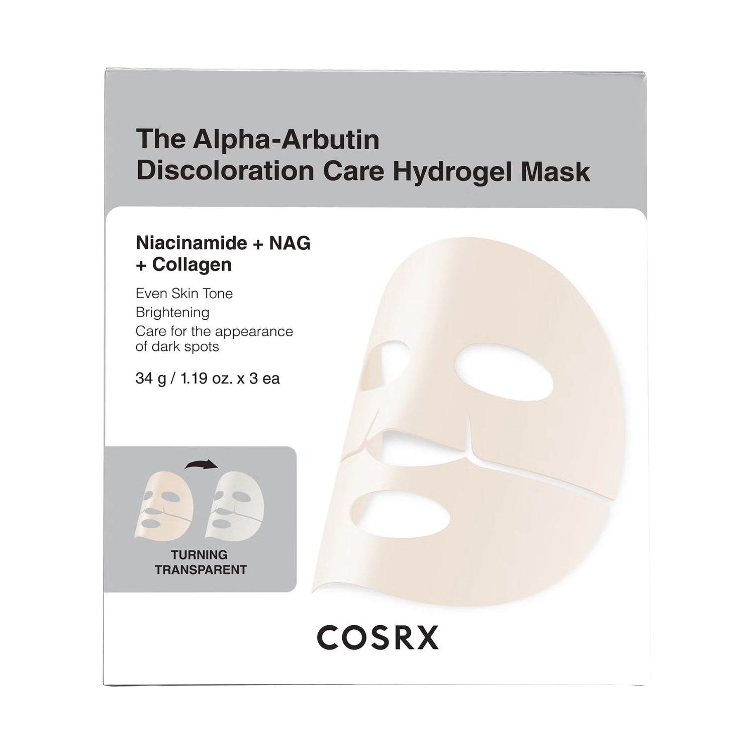COSRX Arbutin Discoloration Hydrogel Mask (3 Pack)