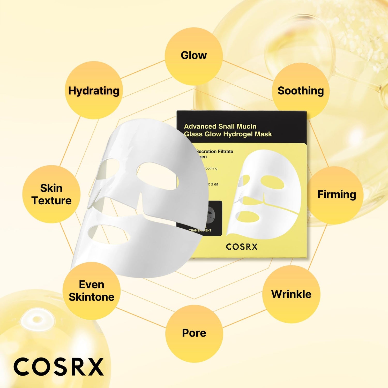 COSRX Advanced Snail Mucin Glass Glow Hydrogel Mask Set