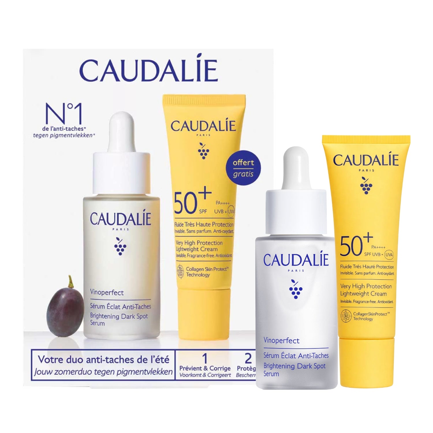 Caudalie Vinoperfect Serum & Suncare Set