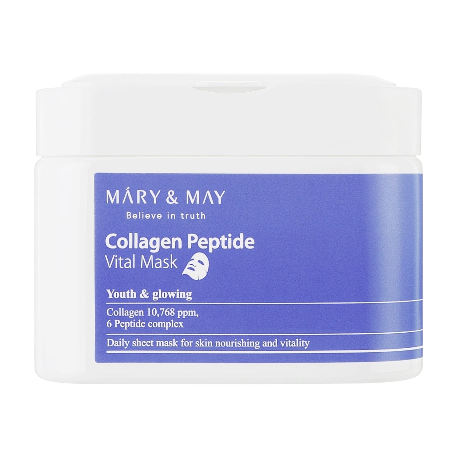 Mary & May | Collagen Peptide Vital Mask 30 sheets