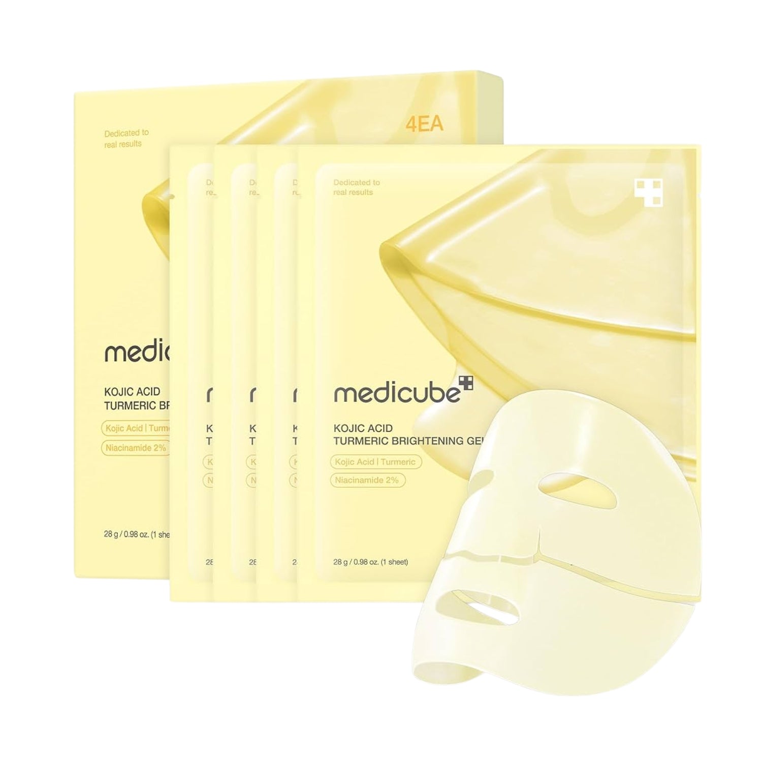 Medicube | Kojic Acid Turmeric Brightening Gel Mask (4 Pack)