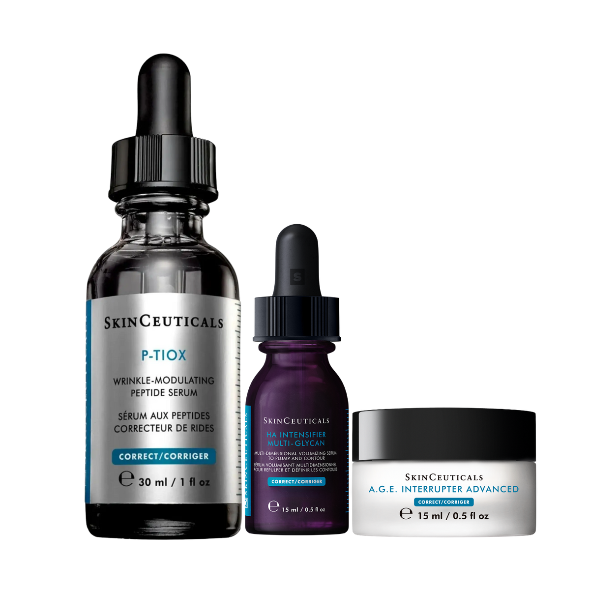 SkinCeuticals Favourites Double Up Bundle with P-TIOX 30ml, HA Intensifier Multi-Glycan and A.G.E. Interrupter Advanced