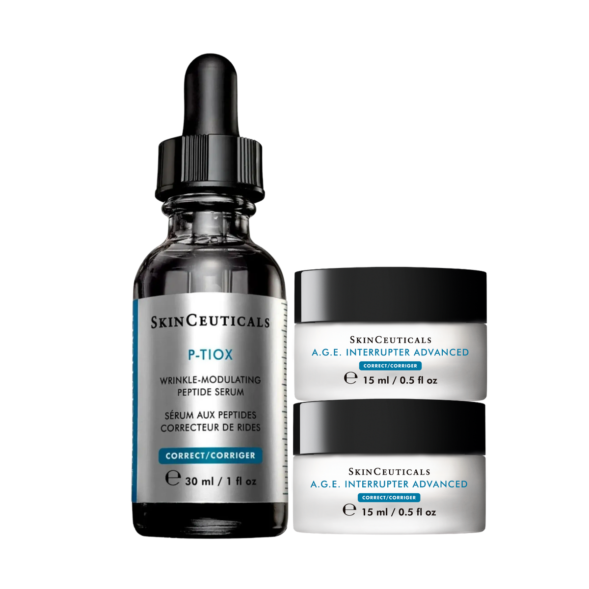 SkinCeuticals GlowTime Double Up Bundle with P-TIOX 30ml and two A.G.E. Interrupter Advanced
