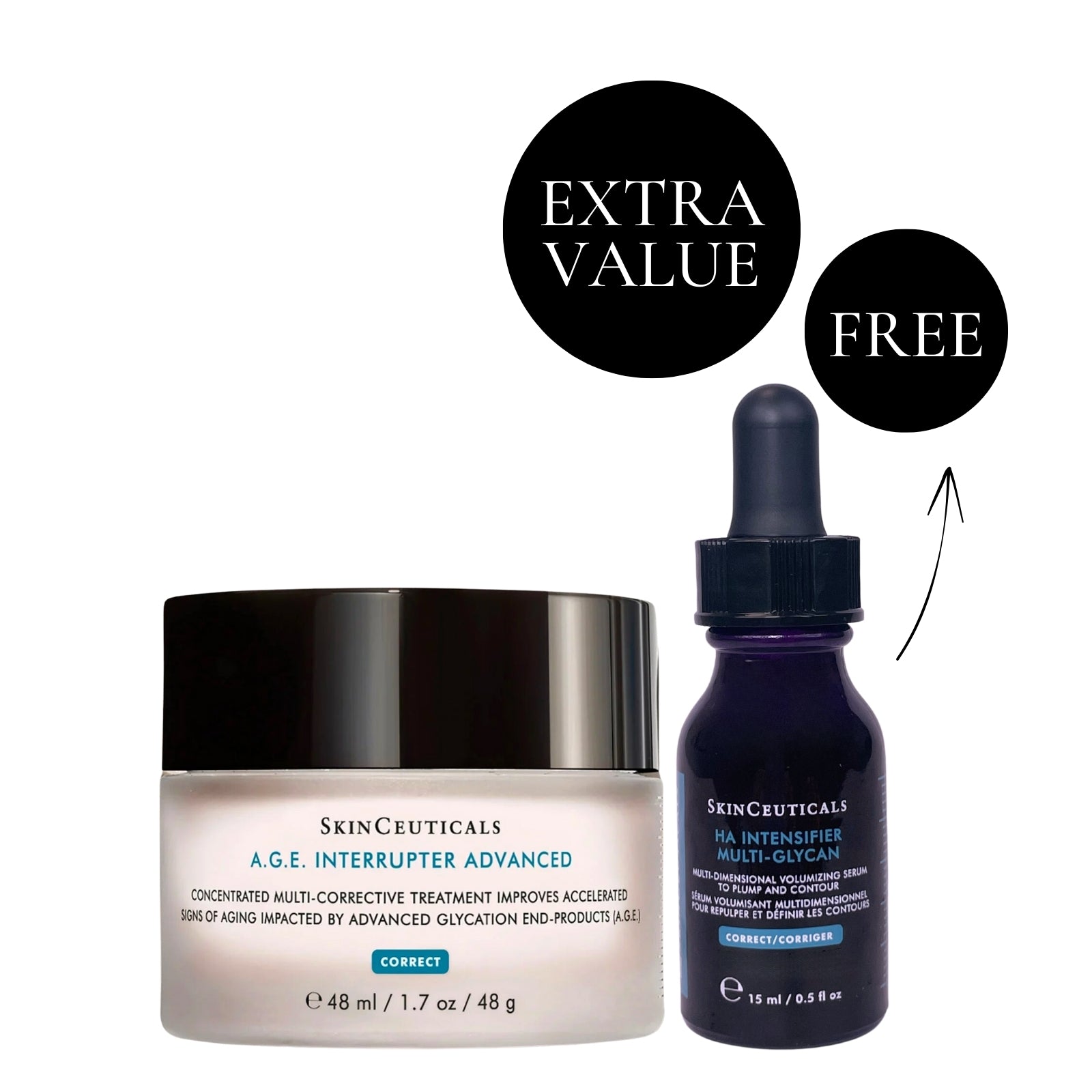 SkinCeuticals | A.G.E Interrupter Advanced & HA Intensifier Multi Glycan Bundle