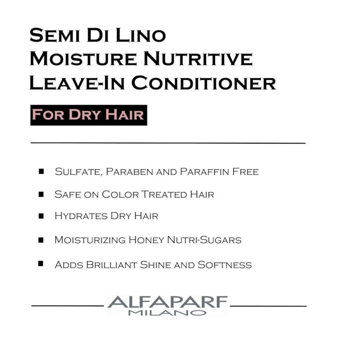 Alfaparf Semi Di Lino Moisture Nutritive Leave in Conditioner 200ml SkinShop