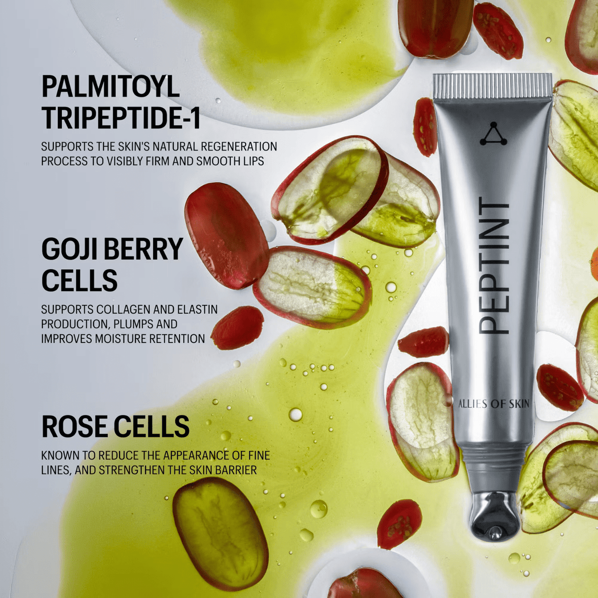 Allies of Skin PEPTINT Tripepetide & Goji Cells Plumping Lip Treatment in Shade Nirvana (Warm Blush) SkinShop