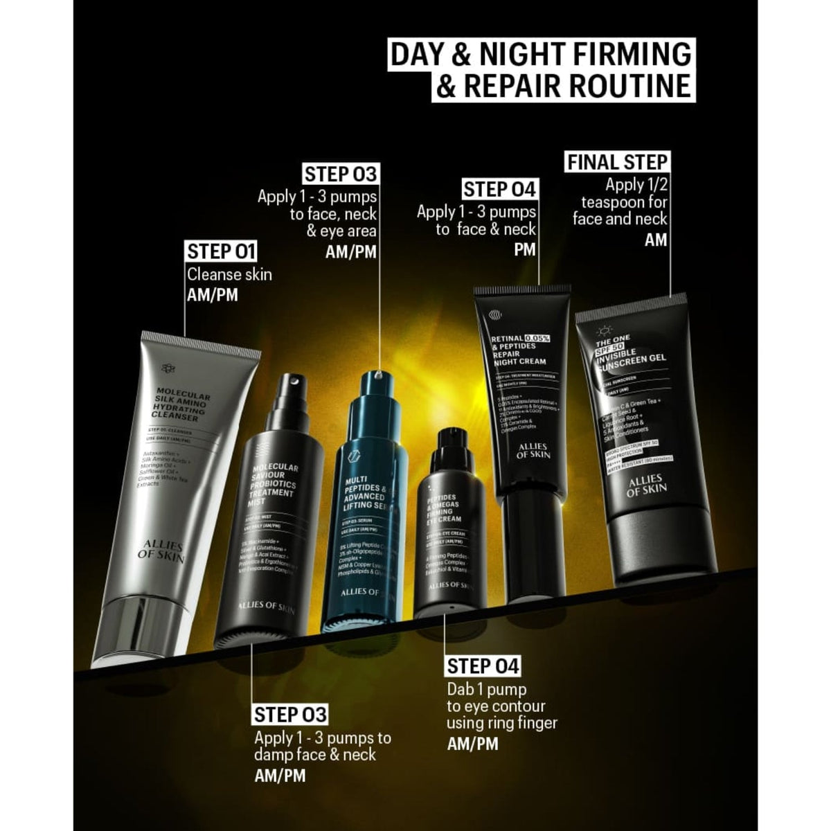 Allies of SkinAllies of Skin Retinal 0.1% & Peptides Advanced Repair Night Cream 48mlSkinShop