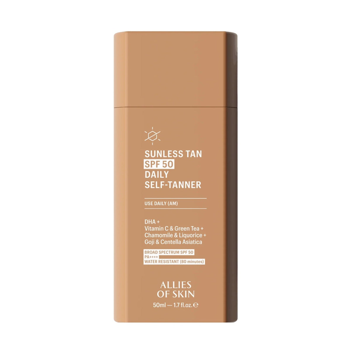 Allies of Skin Sunless Tan SPF 50 Sunscreen + Self-Tanner 50ml SkinShop