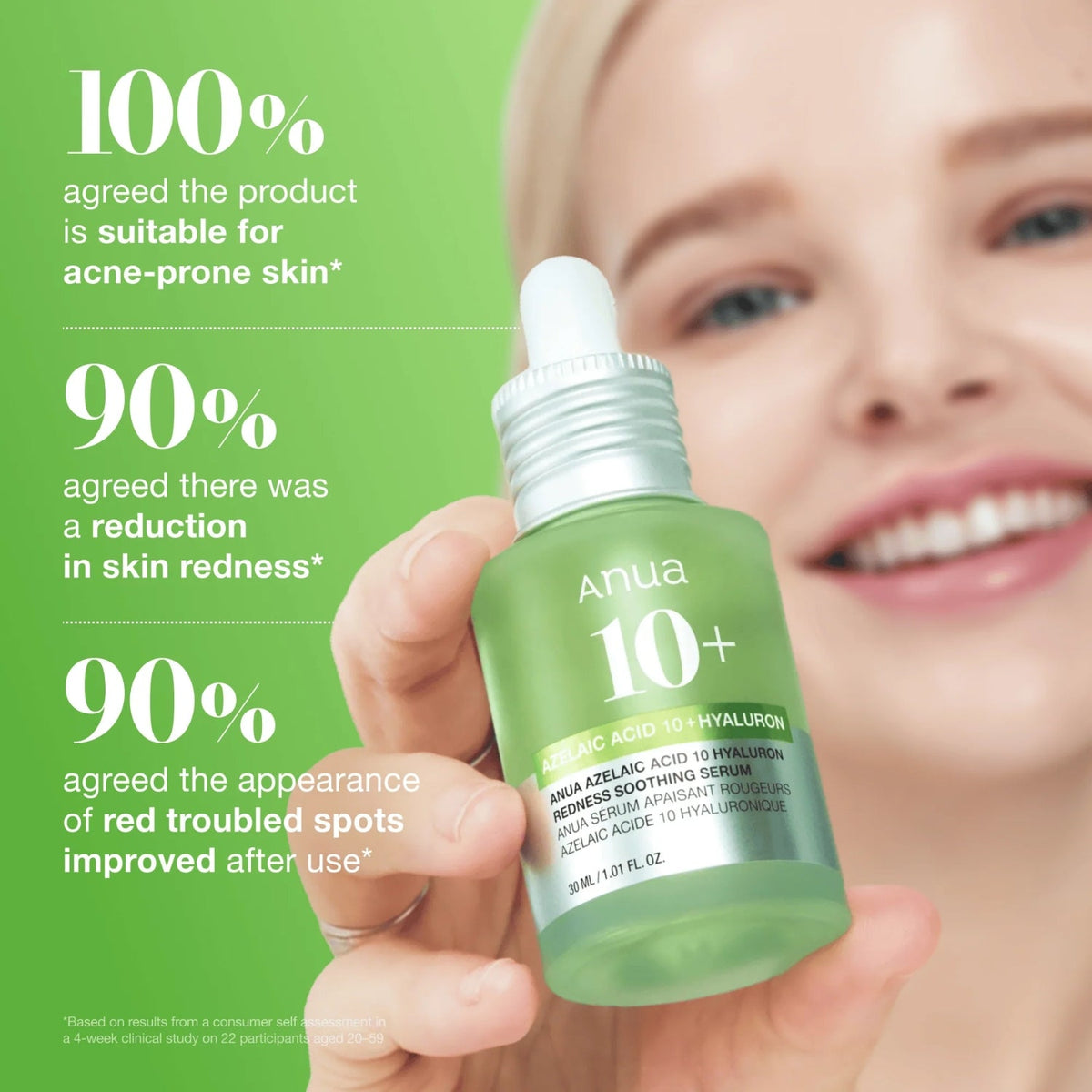 AnuaAnua Azelaic Acid 10 Hyaluron Redness Soothing Serum 30mlSkinShop