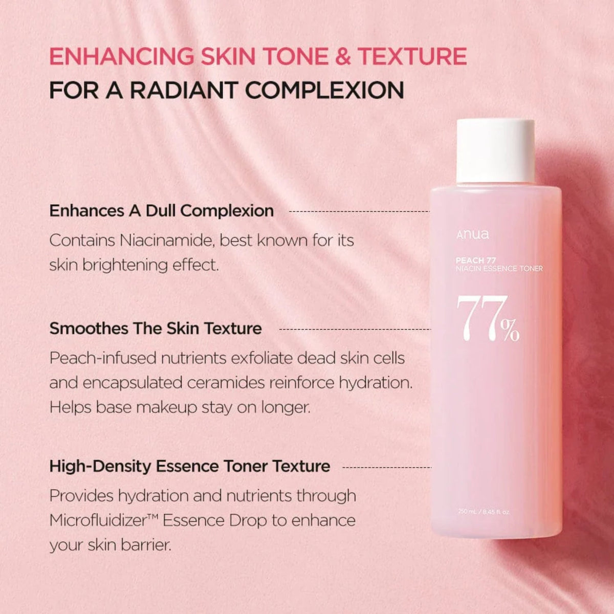 AnuaAnua Peach 77 Niacin Essence Toner 250mlSkinShop