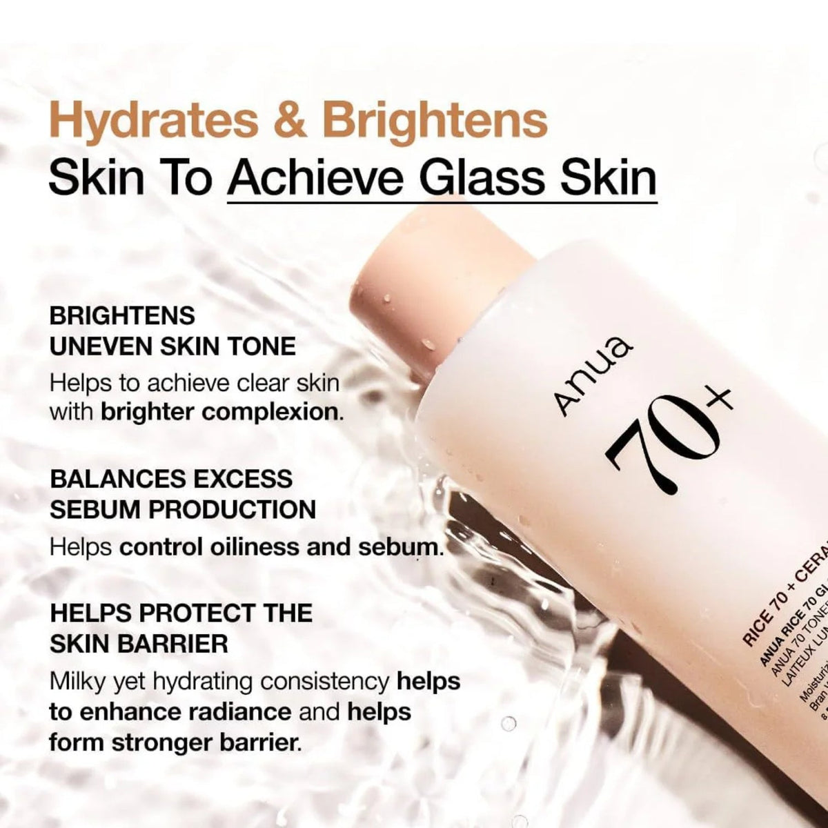 AnuaAnua Rice 70 Glow Milky Toner 250mlSkinShop