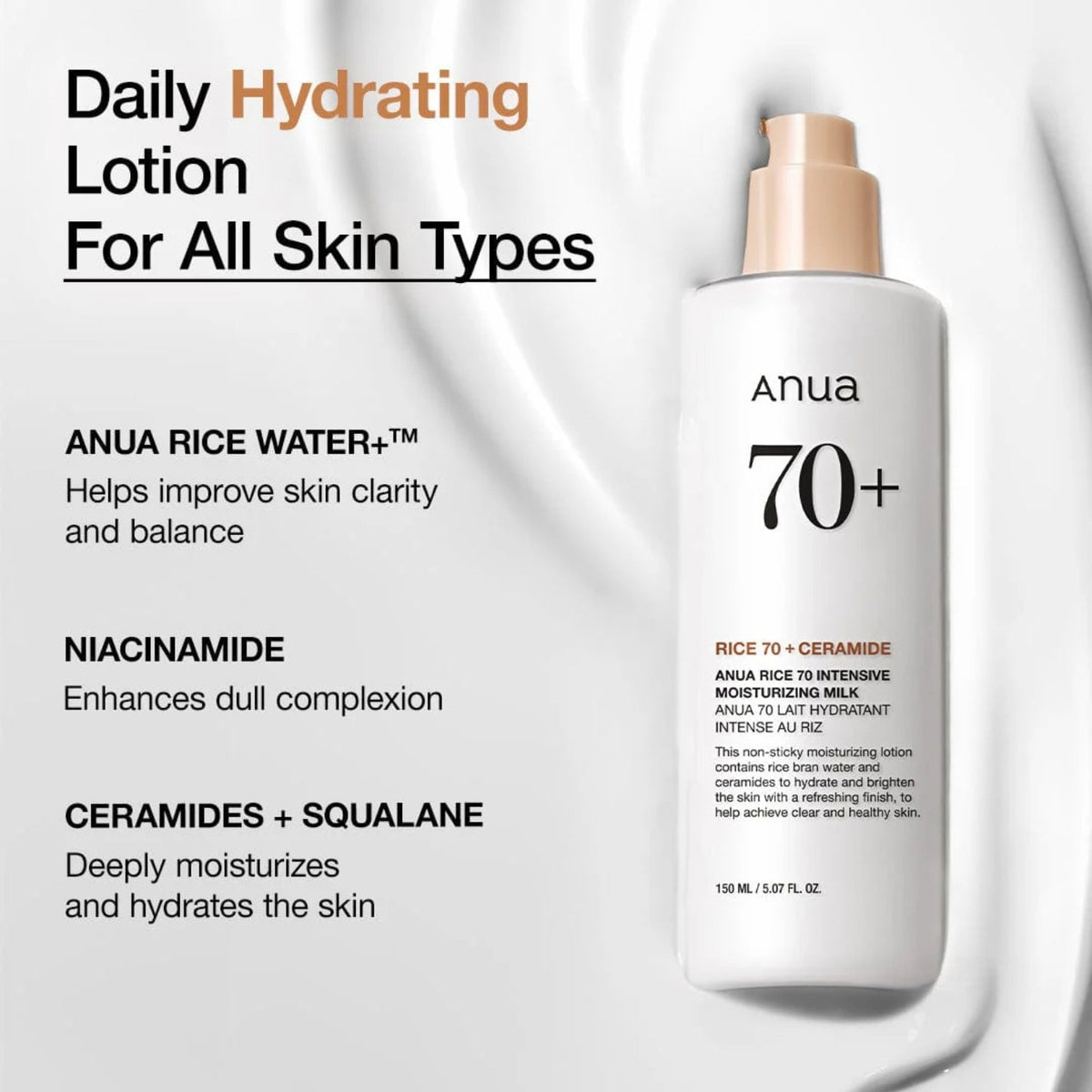 Anua Rice 70 Intensive Moisturizing Milk 150ml SkinShop