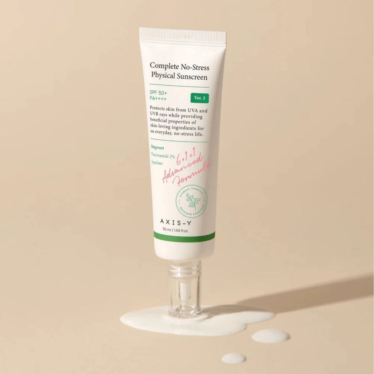 AXIS-Y Complete No-Stress Physical Sunscreen SPF50+ 50ml SkinShop