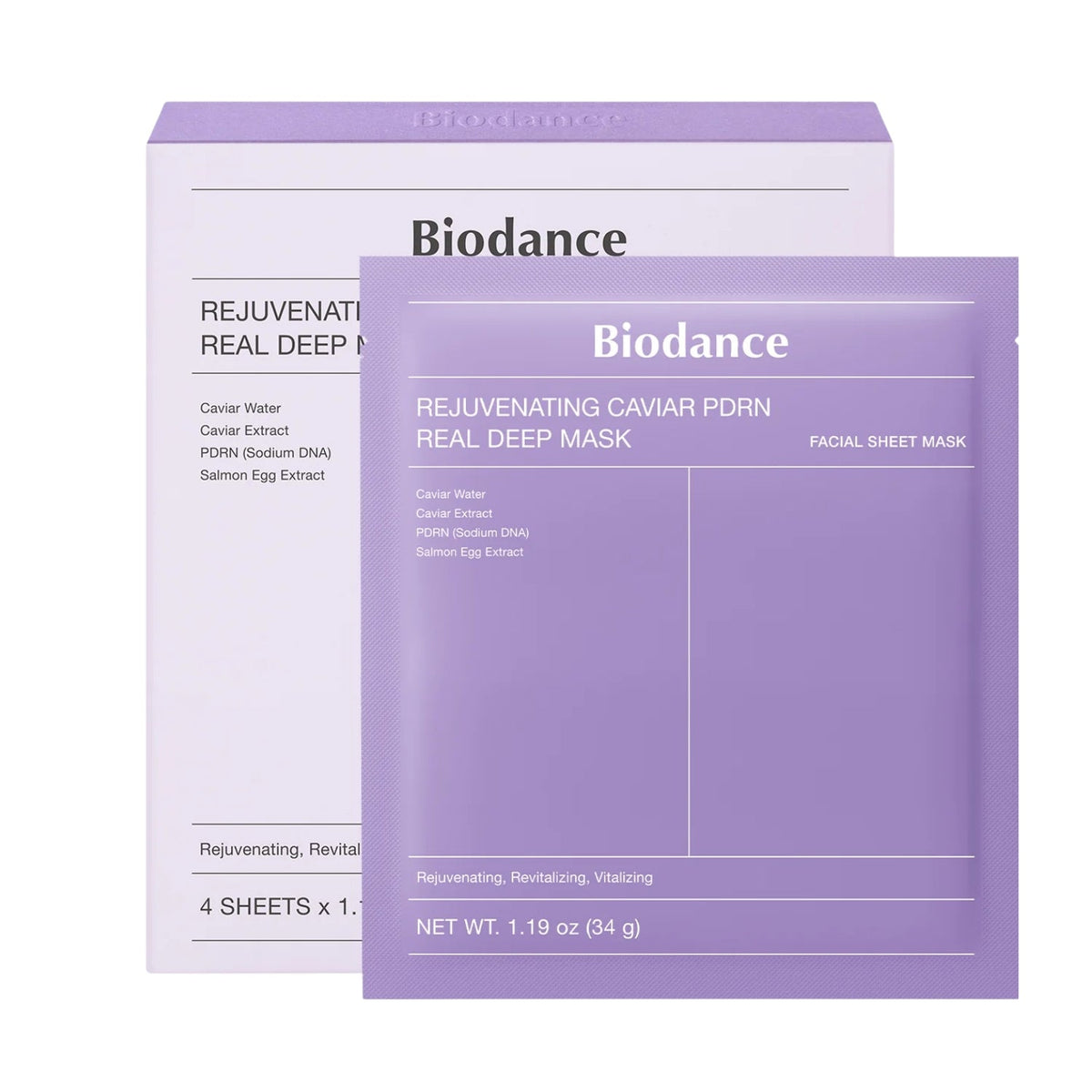 BiodanceBiodance Rejuvenating Caviar PDRN Real Deep Mask 4 PackSkinShop