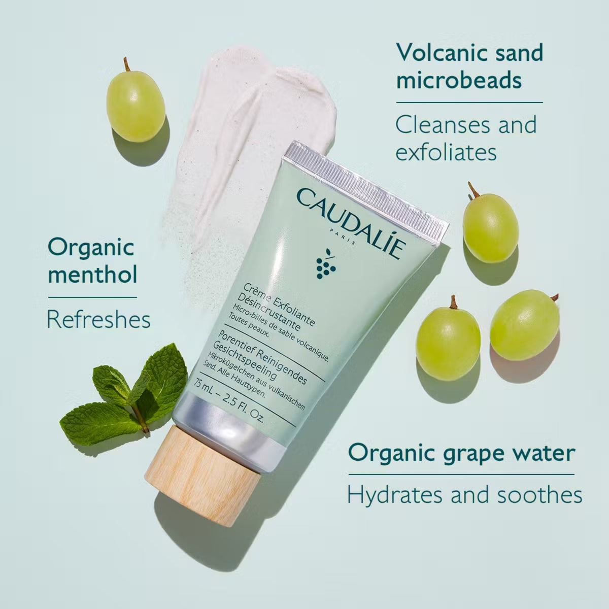 CaudalieCaudalie Vinoclean Deep Cleansing Exfoliator 75mlSkinShop