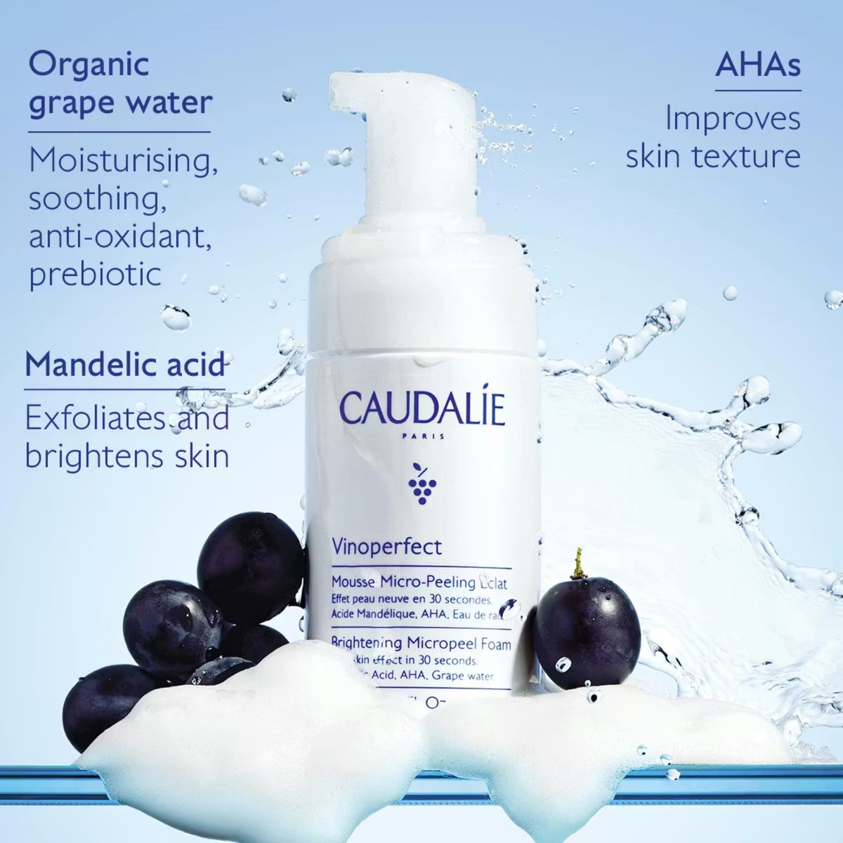 CaudalieCaudalie Vinoperfect Brightening Micropeel Foam 100mlSkinShop