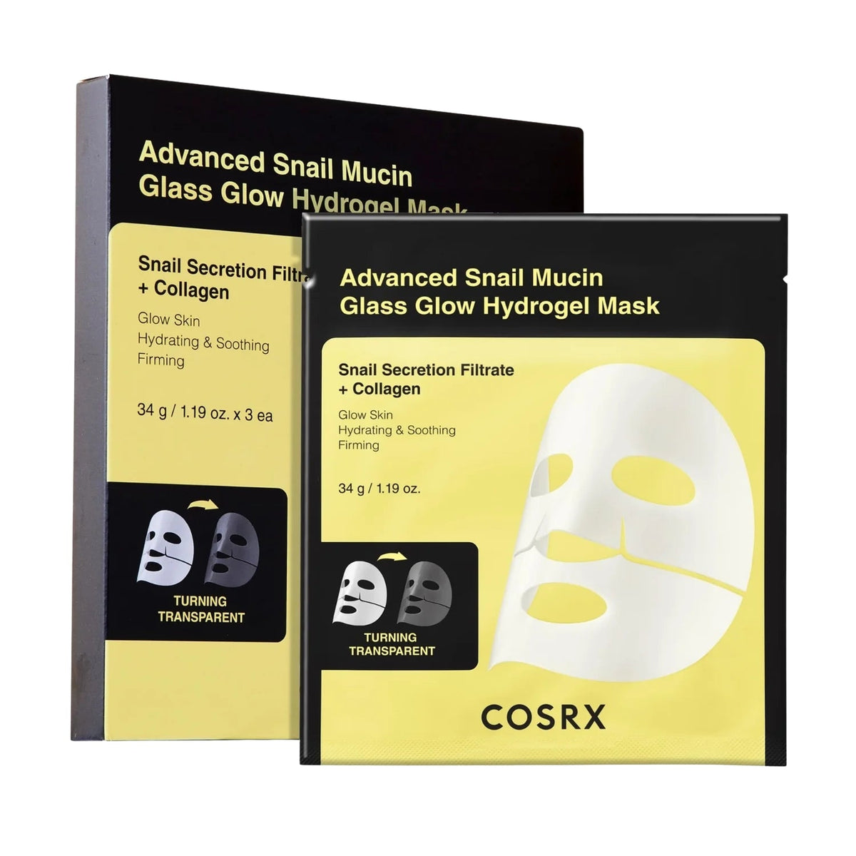 COSRXCOSRX Advanced Snail Mucin Glass Glow Hydrogel Mask SetSkinShop