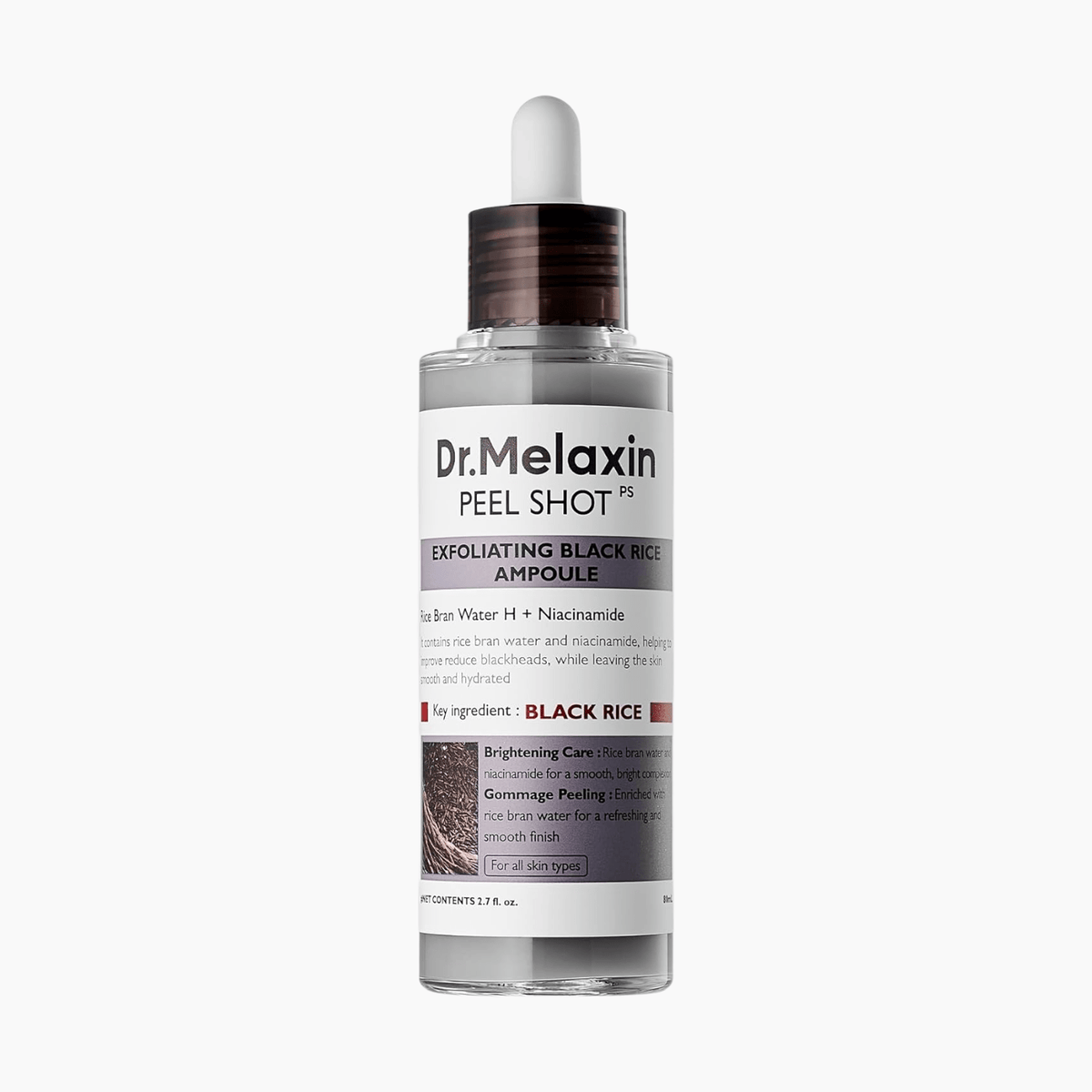 Dr.Melaxin Peel Shot Exfoliating Black Rice Ampoule 80ml SkinShop