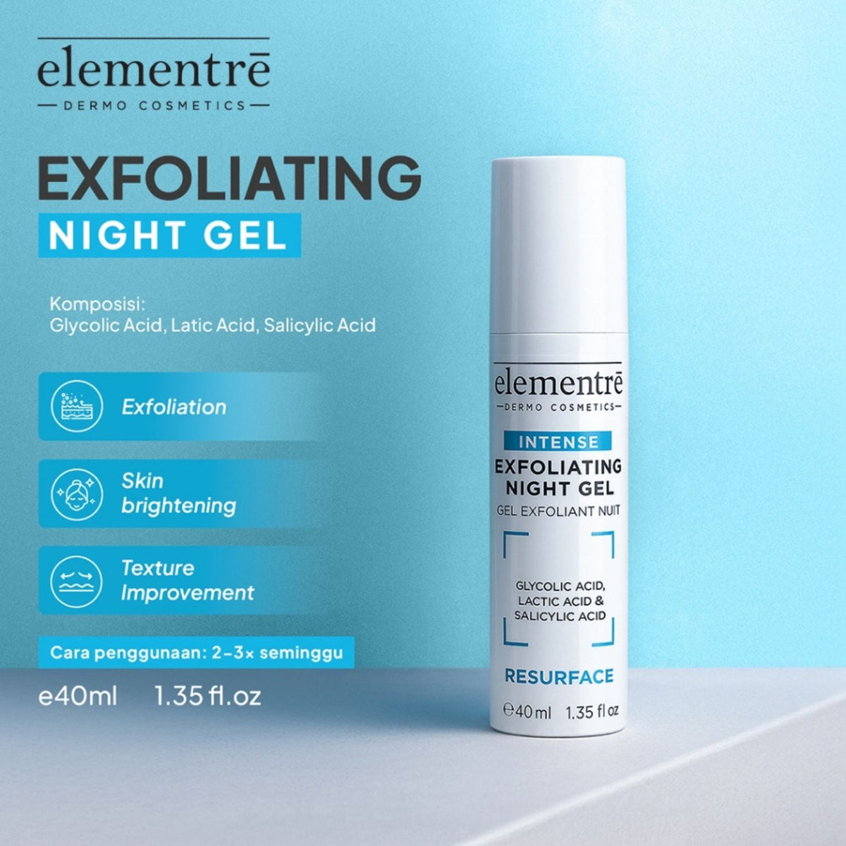 ElementreElementre Exfoliating Night Gel 40mlSkinShop