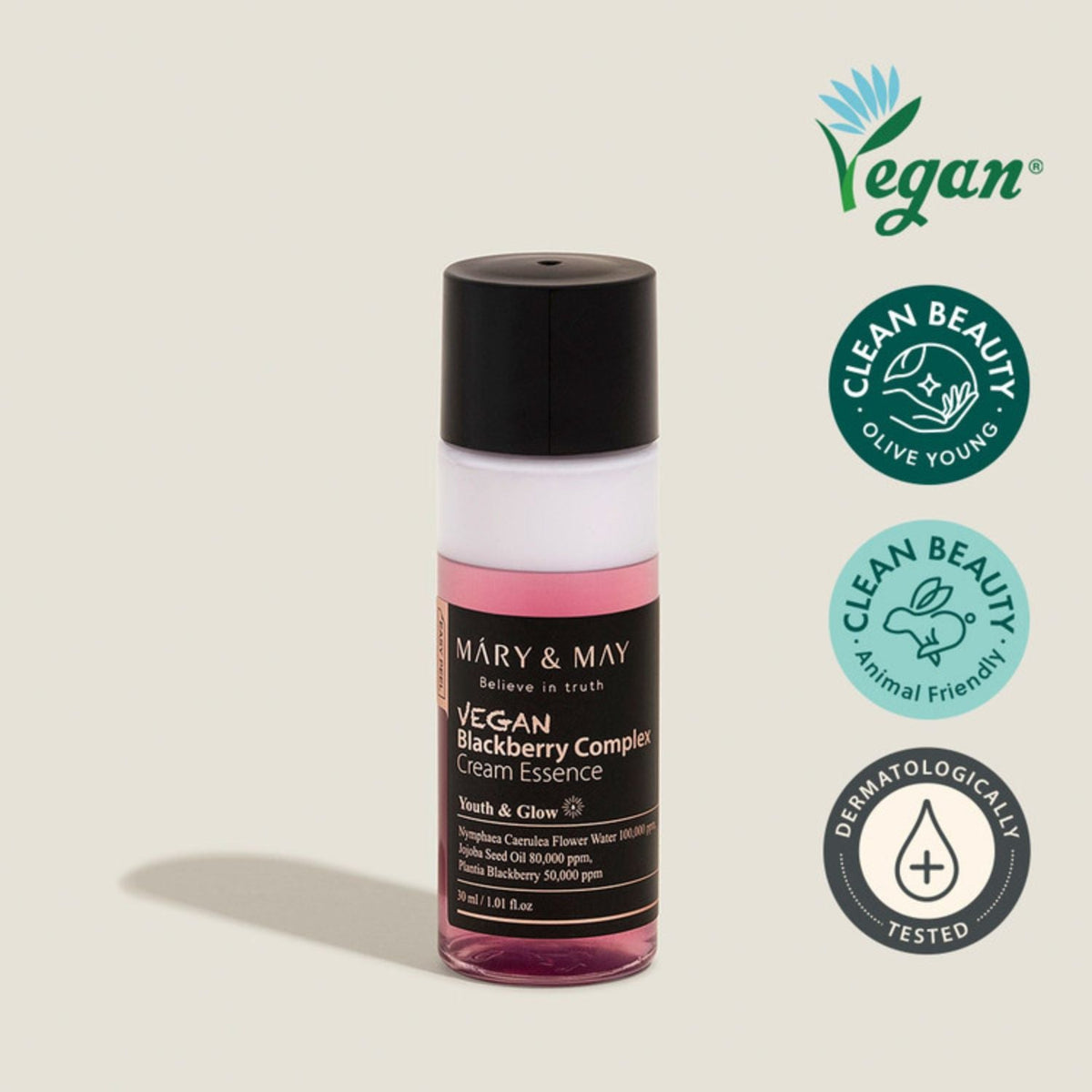 Mary & MayMary & May Vegan Blackberry Complex Cream Essence 140mlSkinShop