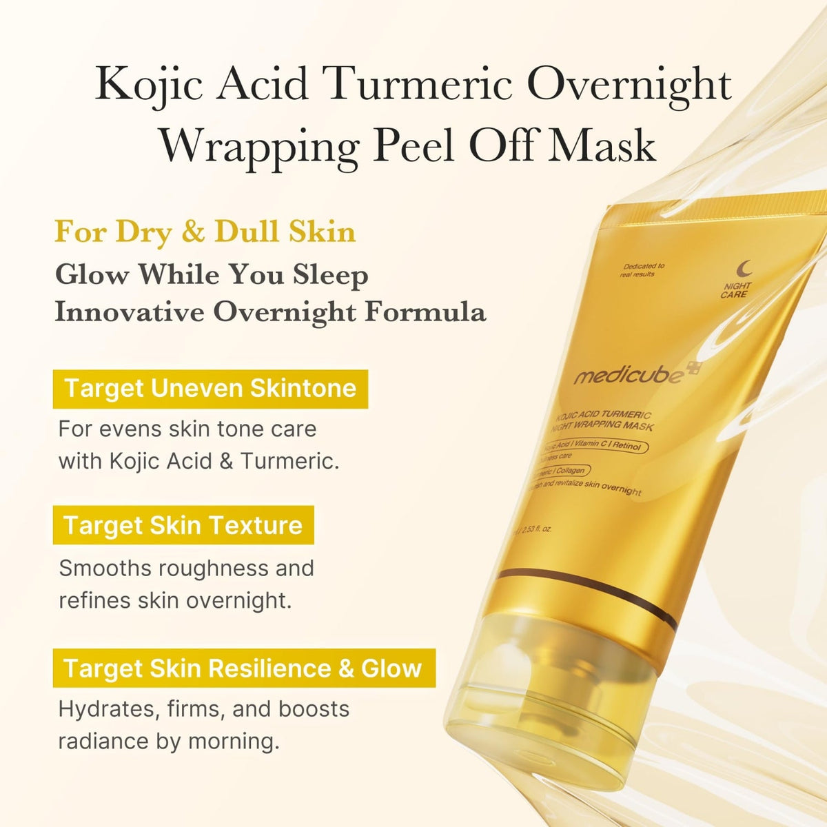 Medicube Kojic Acid Turmeric Night Wrapping Mask 75ml SkinShop