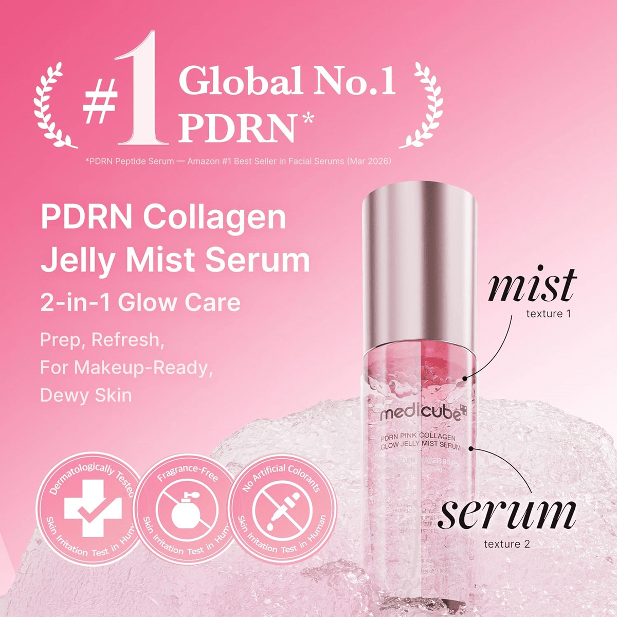 MedicubeMedicube PDRN Pink Collagen Glow Jelly Mist Serum 60mlSkinShop