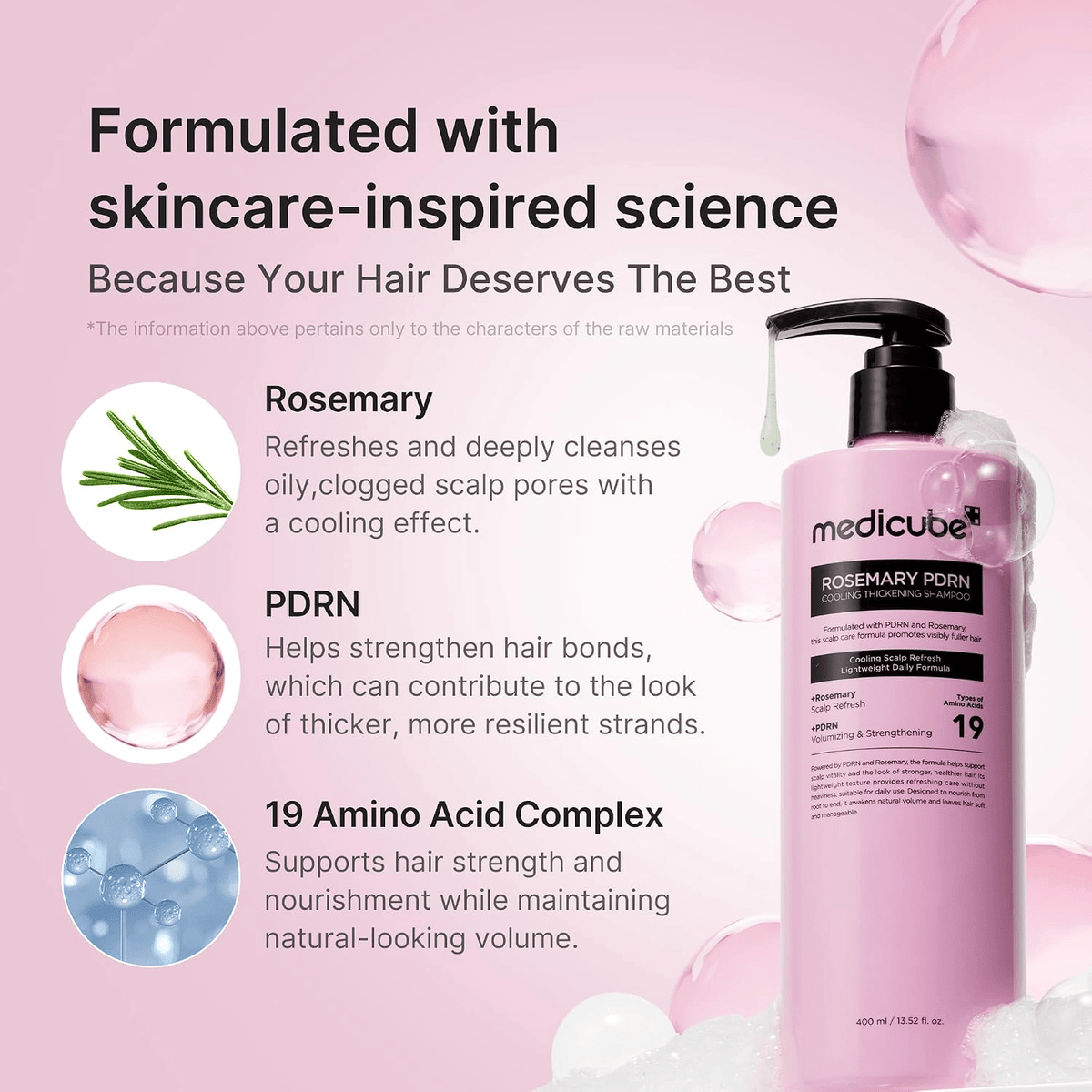 MedicubeMedicube Rosemary PDRN Cooling Thickening Shampoo 400mlSkinShop