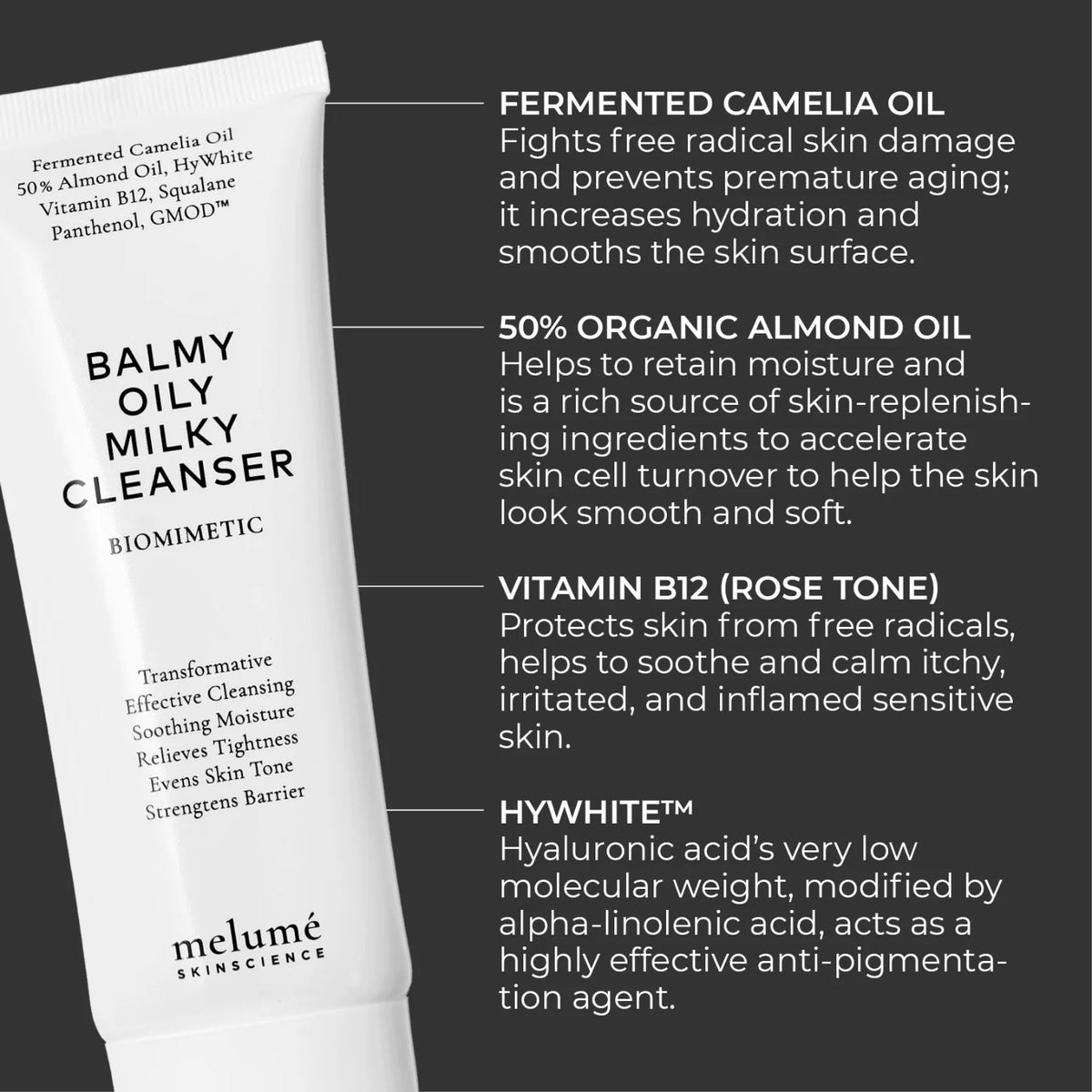 Melumé SkinscienceMelumé Skinscience Balmy Oily Milky Cleanser 125mlSkinShop
