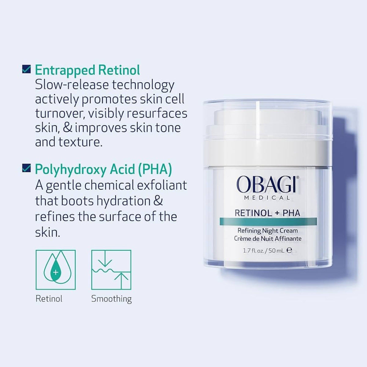 ObagiObagi Retinol + PHA Refining Night Cream 50mlSkinShop