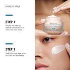 How to apply A.G.E Interrupter Advanced: take a small amount from the jar, then smooth over the face