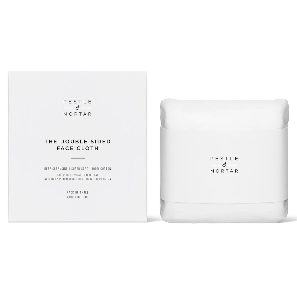Pestle & Mortar Pestle & Mortar | Double Sided Face Cloths - SkinShop