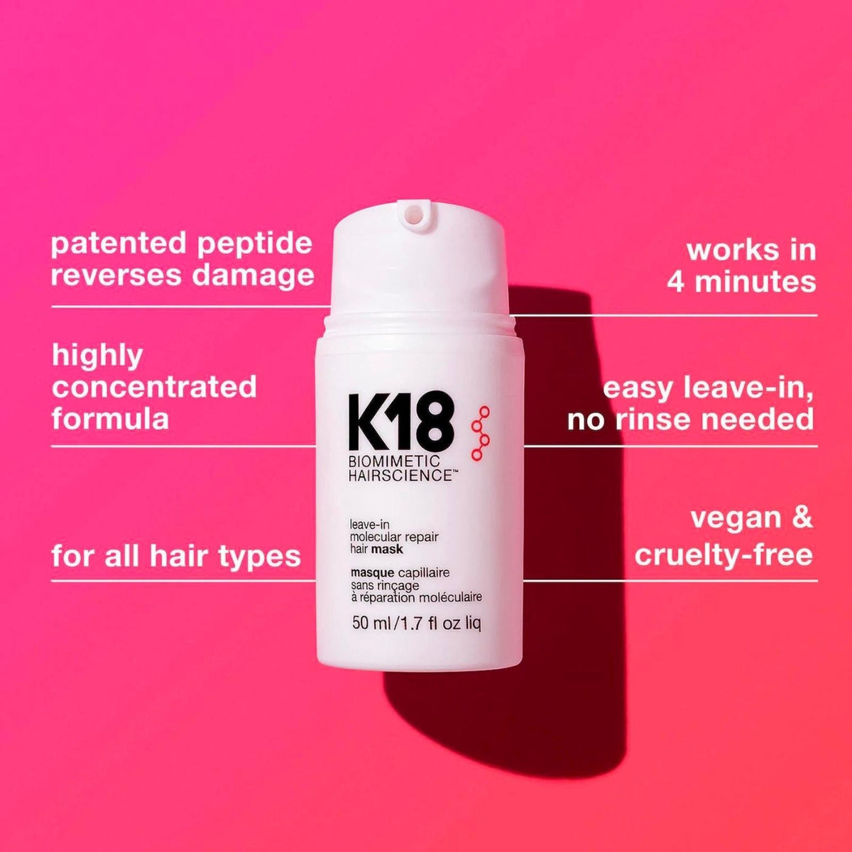 K18 K18 | Leave-In Molecular Repair Hair Mask | 50ml - SkinShop