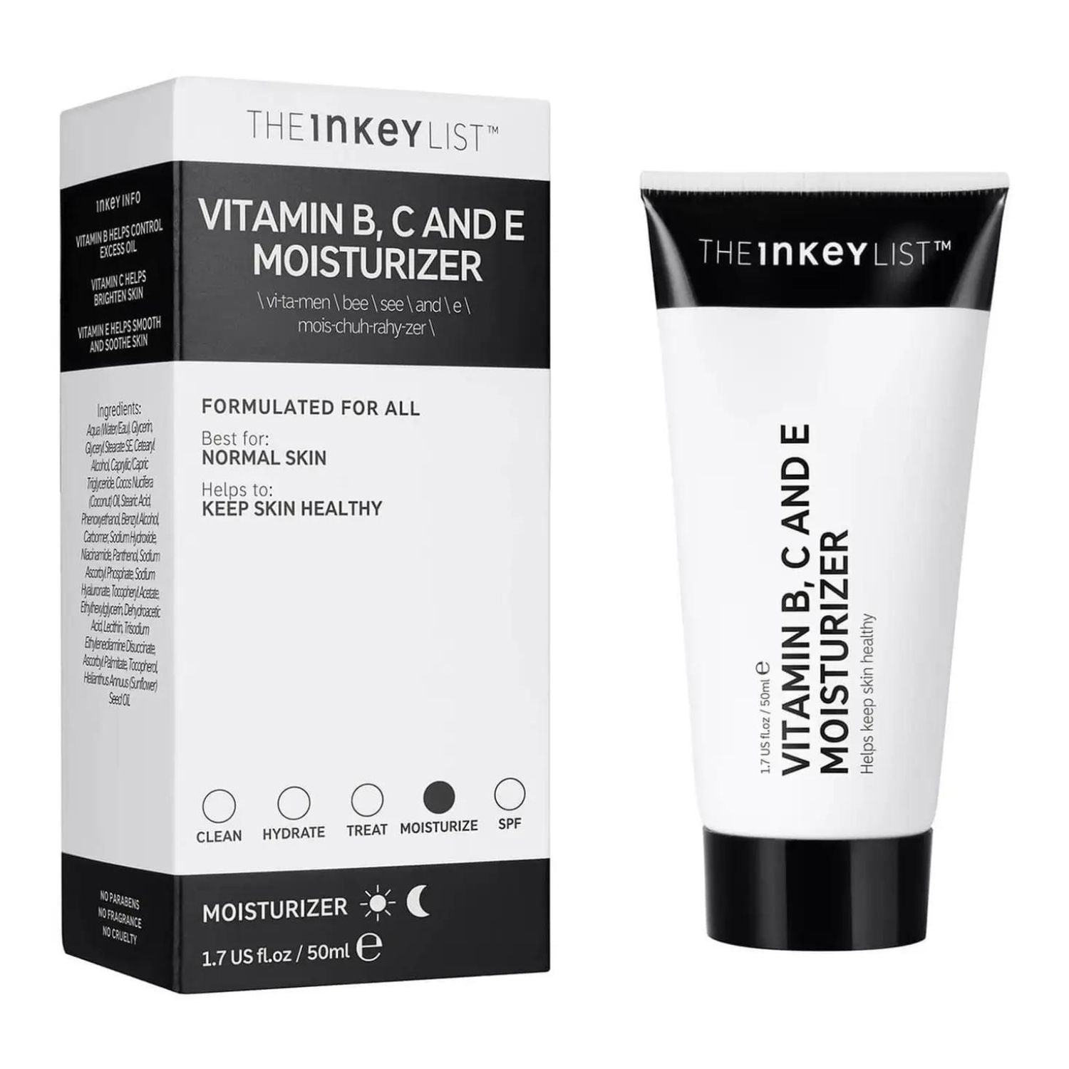 The Inkey List The Inkey List | Vitamin B, C and E Moisturiser | 50ml - SkinShop