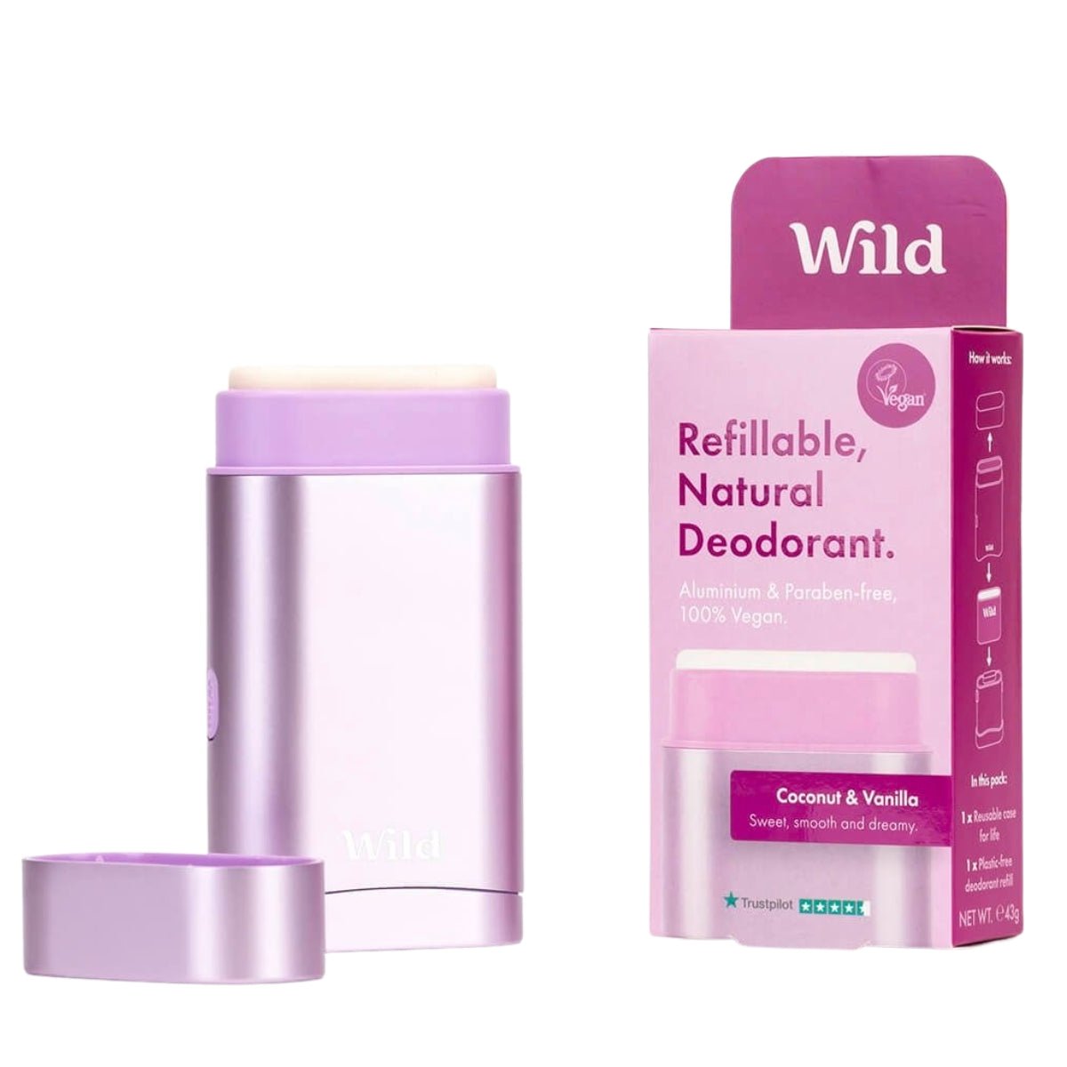 Wild Purple Case and Coconut Dreams Natural Deodorant Starter Pack SkinShop.ie